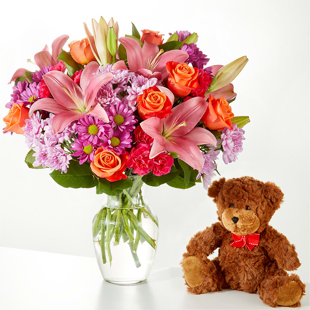 One and Only Bouquet and Bear Bundle – Prestige House Of Flowers, Biddeford ME