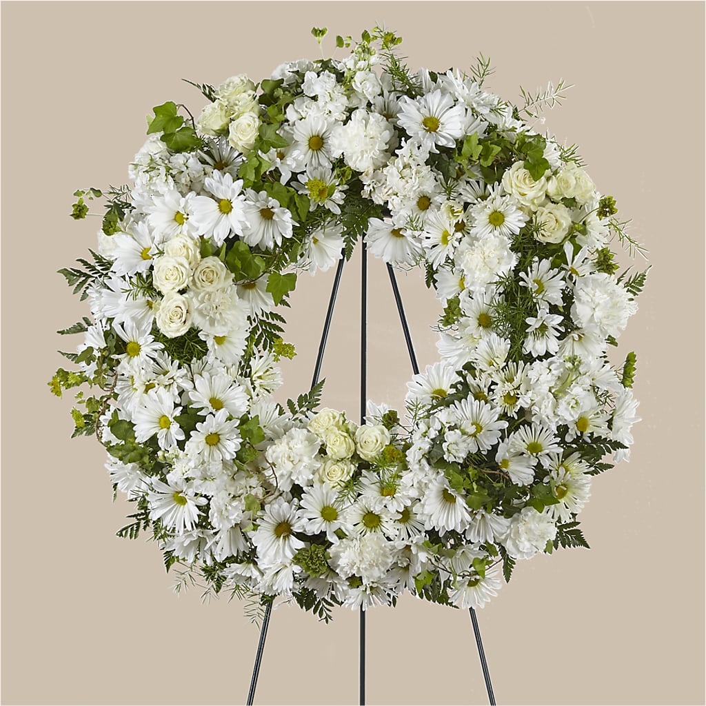 Faithful Wishes Wreath – Prestige House Of Flowers, Biddeford ME
