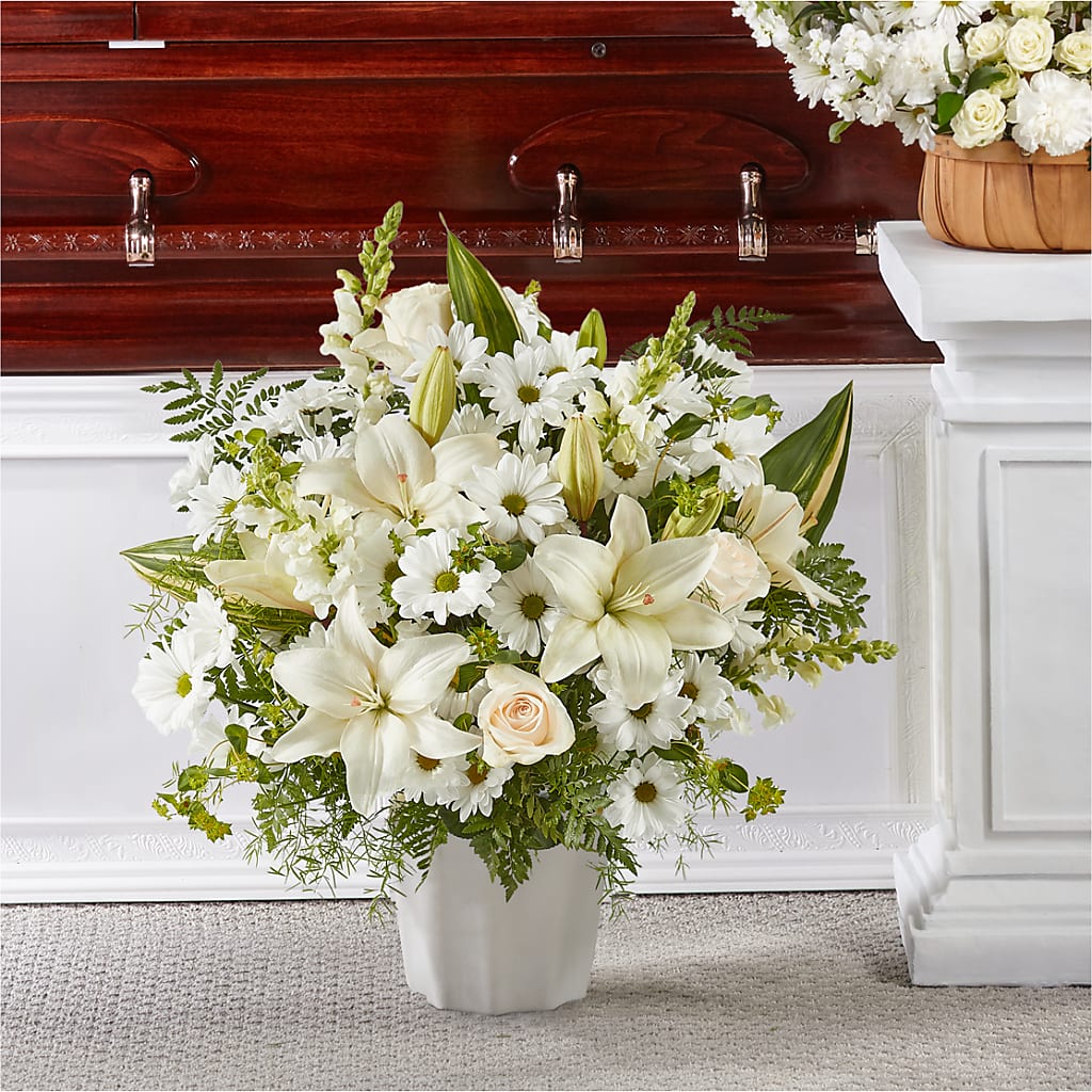 Thoughts of Tranquility Floor Basket – Prestige House Of Flowers, Biddeford ME