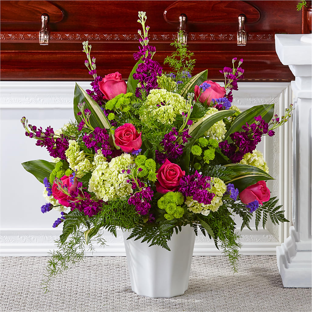 Beautiful Horizons Floor Basket – Prestige House Of Flowers, Biddeford ME
