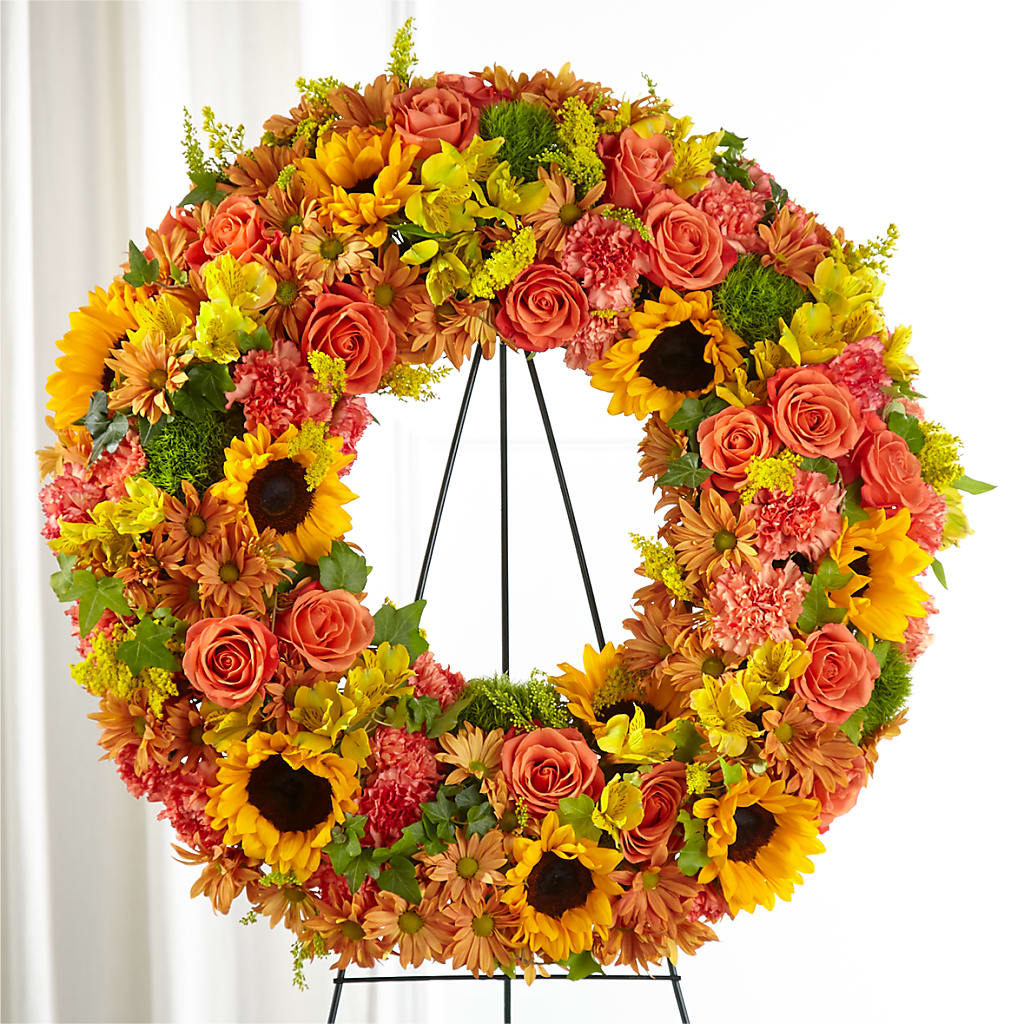 Autumnal Memories Wreath (Standard) – Prestige House Of Flowers, Biddeford ME