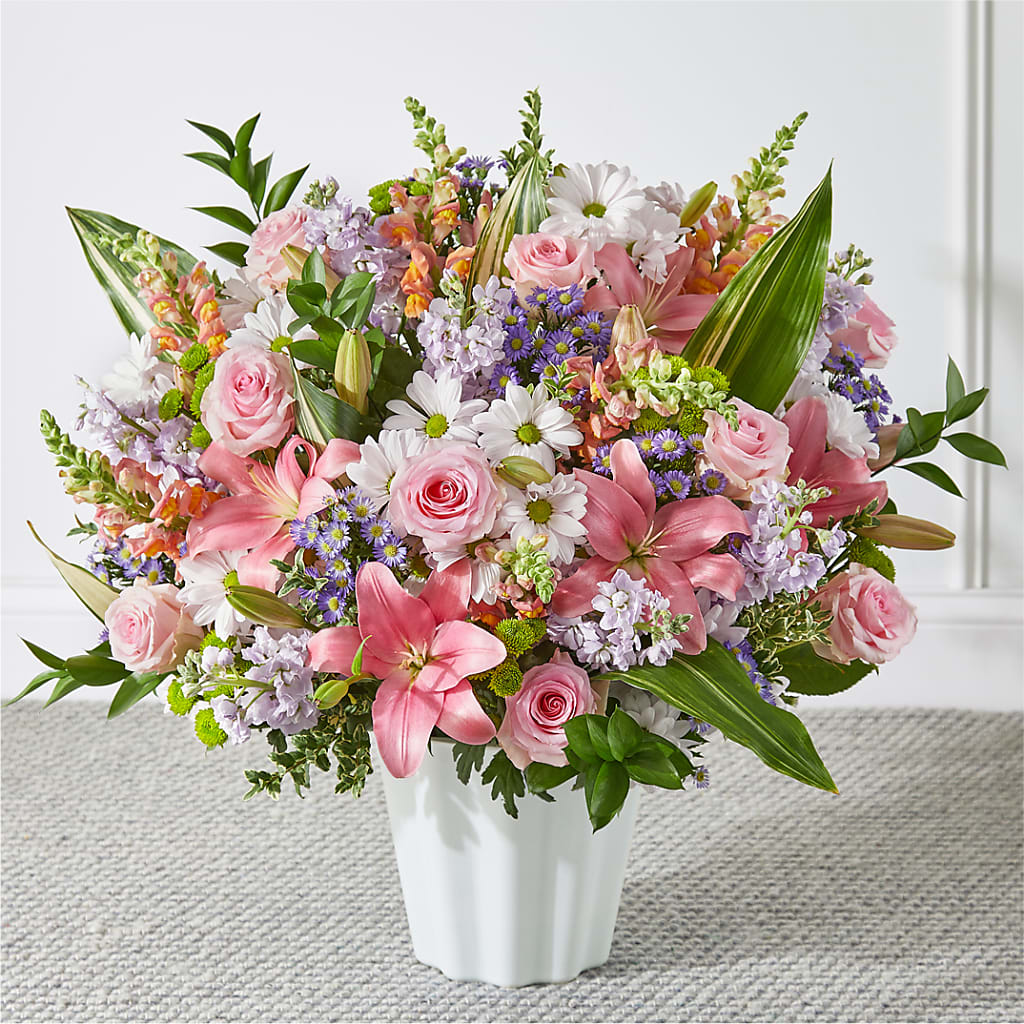 Abundant Compassion Floor Basket – Prestige House Of Flowers, Biddeford ME