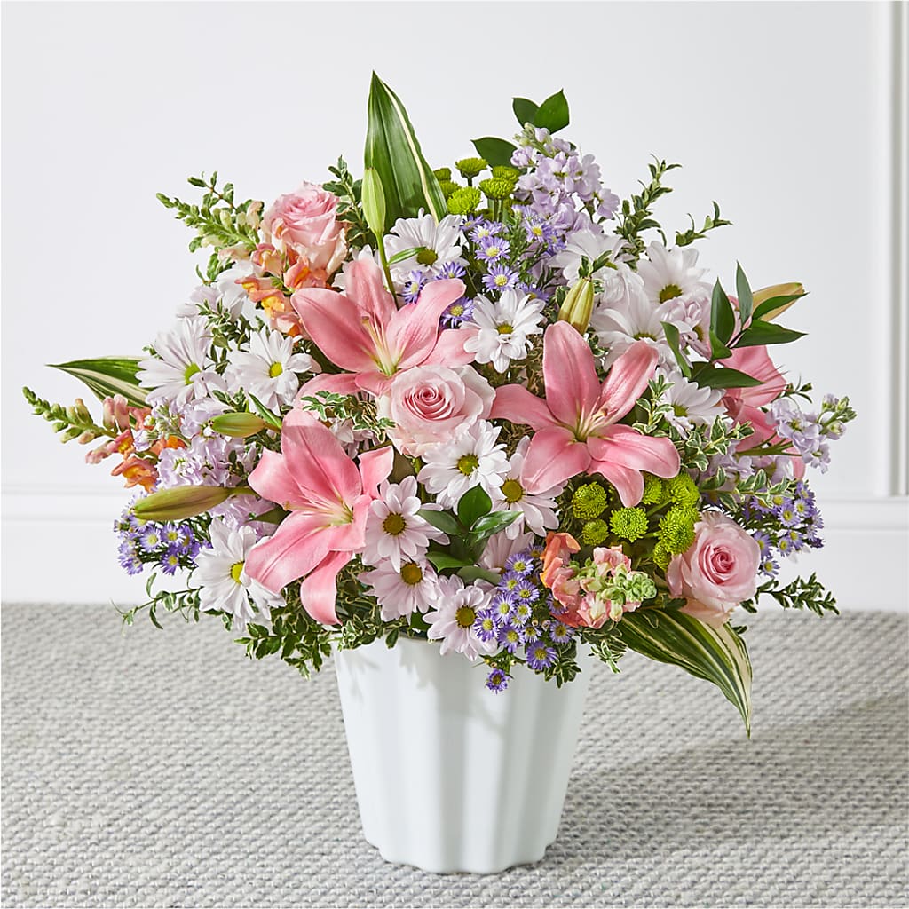 Abundant Compassion Floor Basket – Prestige House Of Flowers, Biddeford ME